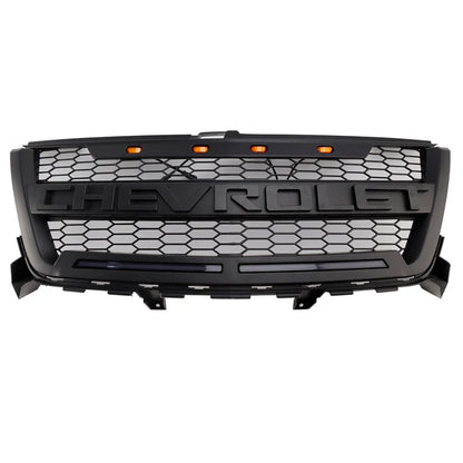 Aftermarket Honeycomb Mesh Black Front Grille w/ LED for Chevrolet Colorado 2016–2020