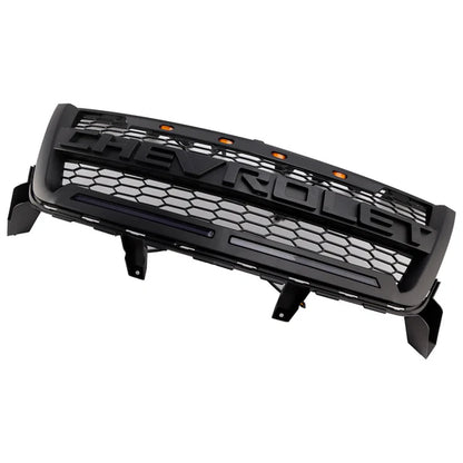 Aftermarket Honeycomb Mesh Black Front Grille w/ LED for Chevrolet Colorado 2016–2020