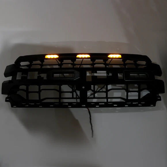 Aftermarket Raptor Style Black Front Grille w/ LED for Ford F-150 2024–2025