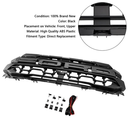 Aftermarket Raptor Style Black Front Grille w/ LED for Ford F-150 2024–2025