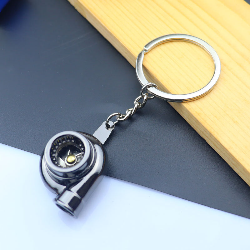 Mini Metal Turbo Keychain – Car Part Keyring for Auto Enthusiasts