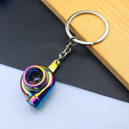 Mini Metal Turbo Keychain – Car Part Keyring for Auto Enthusiasts