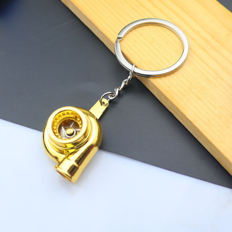 Mini Metal Turbo Keychain – Car Part Keyring for Auto Enthusiasts