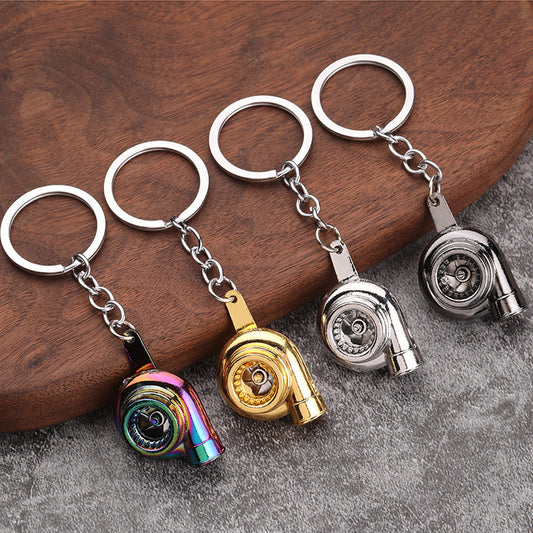 Mini Metal Turbo Keychain – Car Part Keyring for Auto Enthusiasts