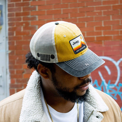Hat – Jeep Have Fun Out There Patch Garment Washed Trucker