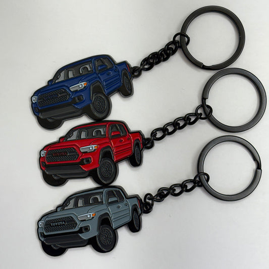 Tacoma Keychain 2016 2023 3rd Gen Metal Enamel Key Chain Truck Accessory