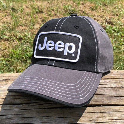 Hat – Jeep® Chino Twill Patch – Black/Charcoal/White