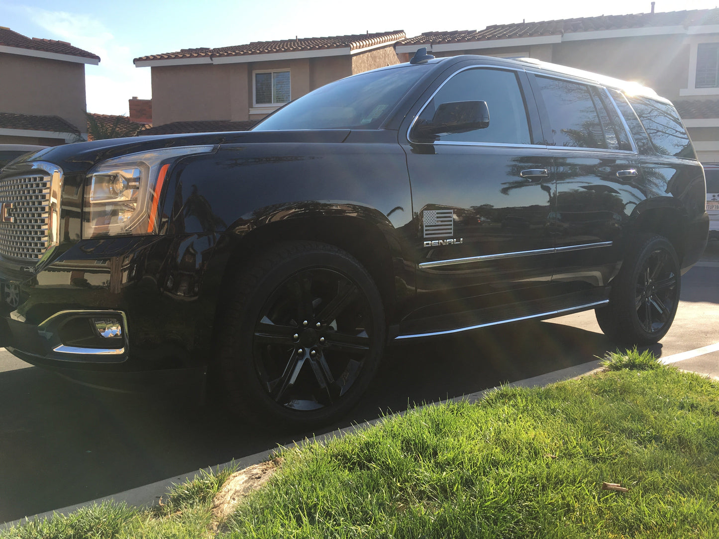 American Flag Magnets - Metallic Grey