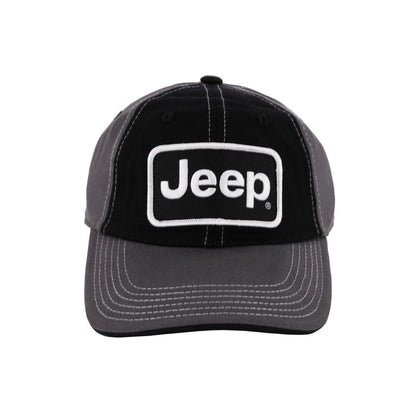 Hat – Jeep® Chino Twill Patch – Black/Charcoal/White