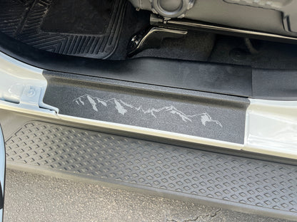 Textured Door Sill Overlays – Fits 2019–2025 Jeep Wrangler