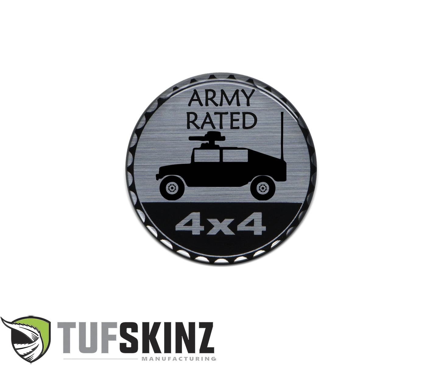 Military Series Rated Badge – Fits Jeep or Any Flat Surface