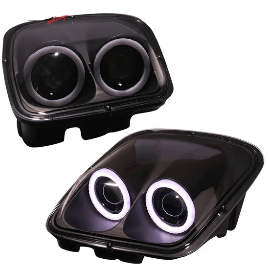 1997-2004 Chevy Corvette C5 Headlights Projector Dual LED Halo Rims