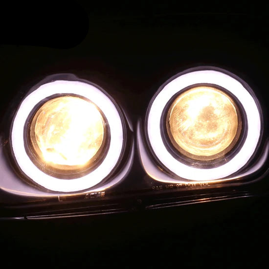 1997-2004 Chevy Corvette C5 Headlights Projector Dual LED Halo Rims