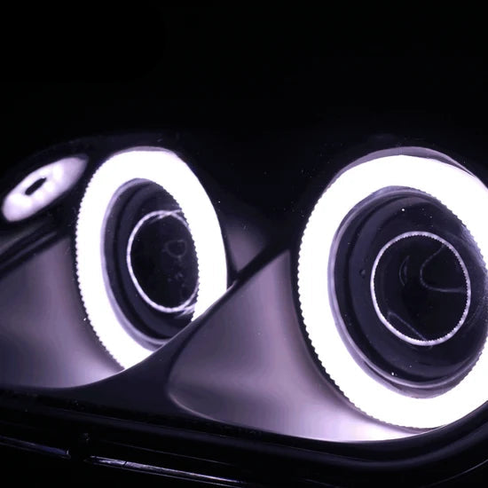 1997-2004 Chevy Corvette C5 Headlights Projector Dual LED Halo Rims