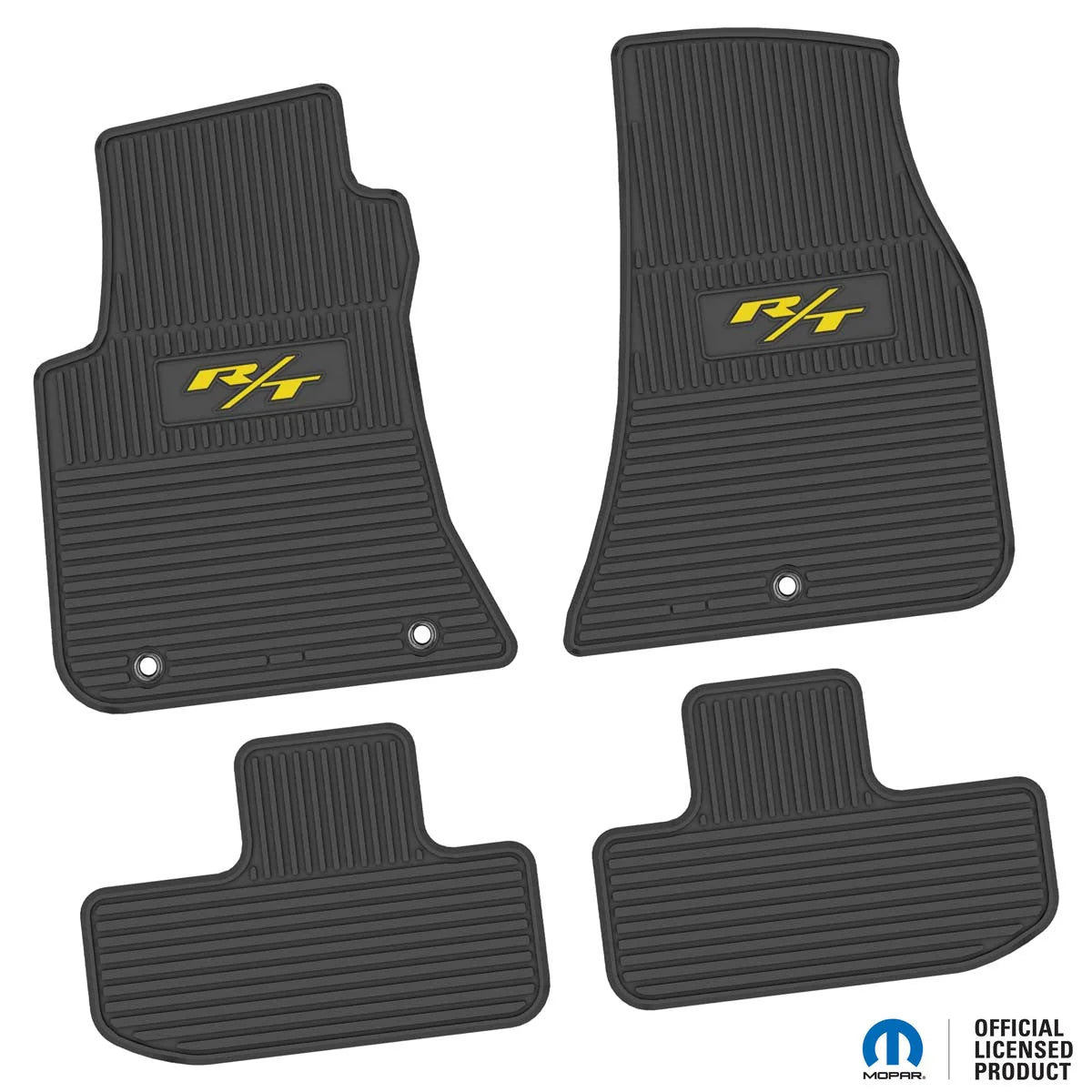 11-24 Dodge Challenger RWD Floor Mats (4pc) w/ R/T (15-24) Logo