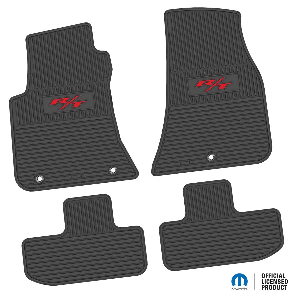 11-24 Dodge Challenger RWD Floor Mats (4pc) w/ R/T (15-24) Logo