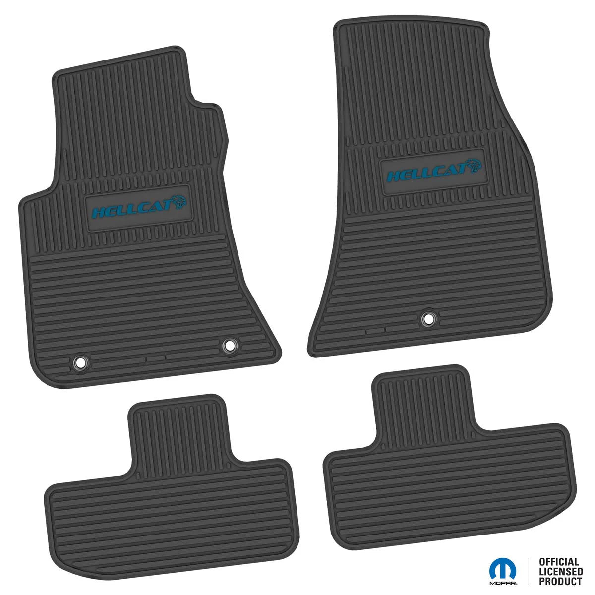 11-24 Dodge Challenger RWD Floor Mats (4pc) w/ Hellcat Logo