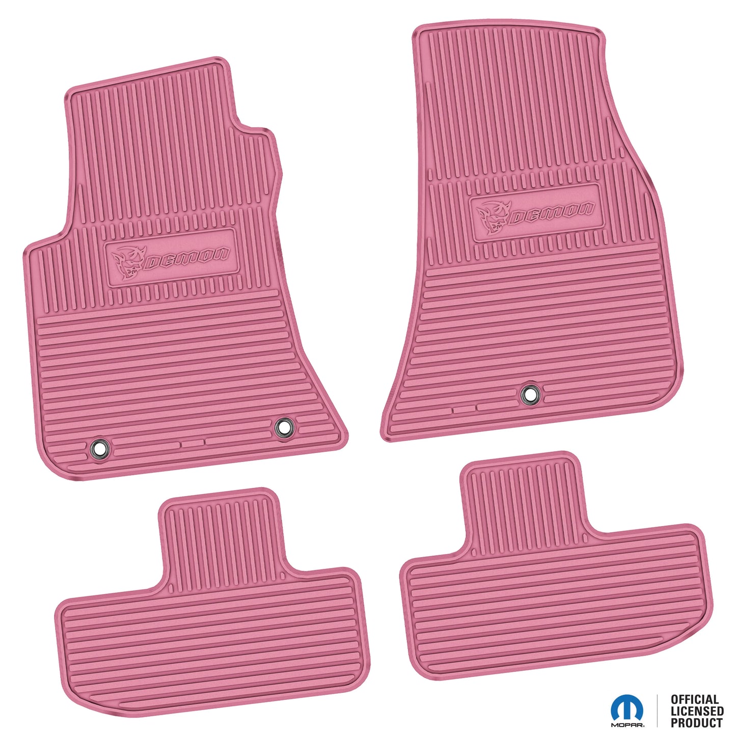 11-24 Dodge Challenger RWD Floor Mats (4pc) w/ Demon Logo