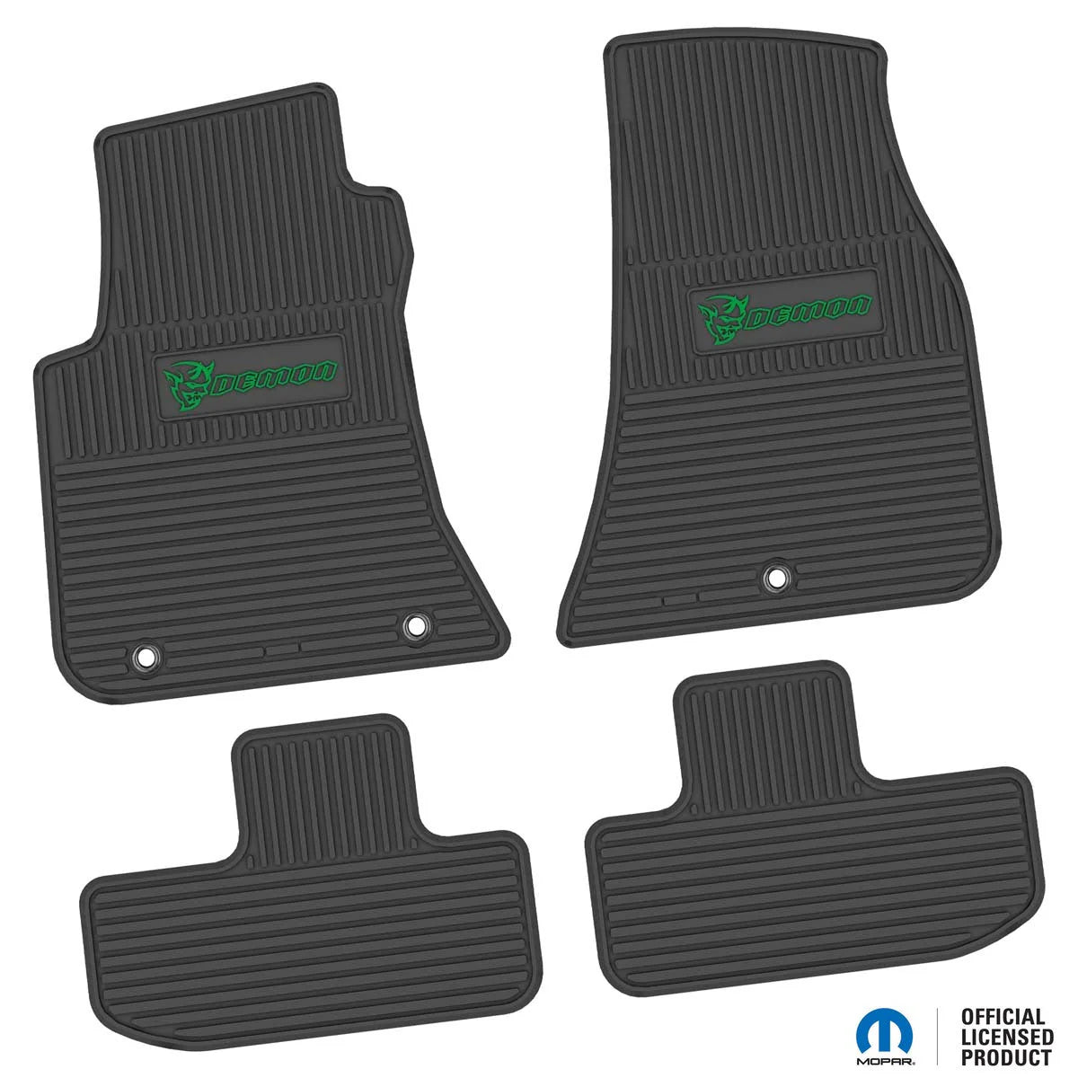 11-24 Dodge Challenger RWD Floor Mats (4pc) w/ Demon Logo