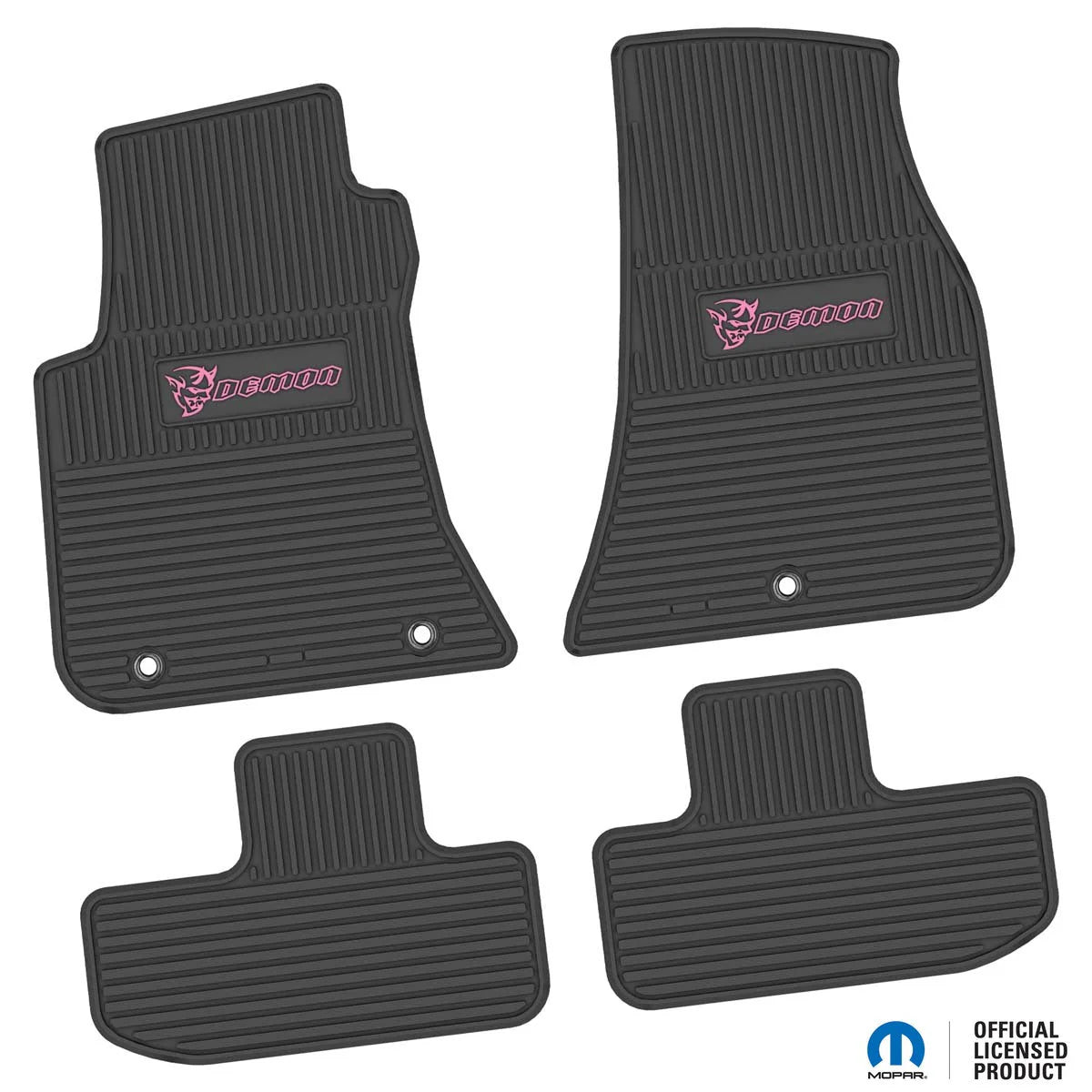 11-24 Dodge Challenger RWD Floor Mats (4pc) w/ Demon Logo
