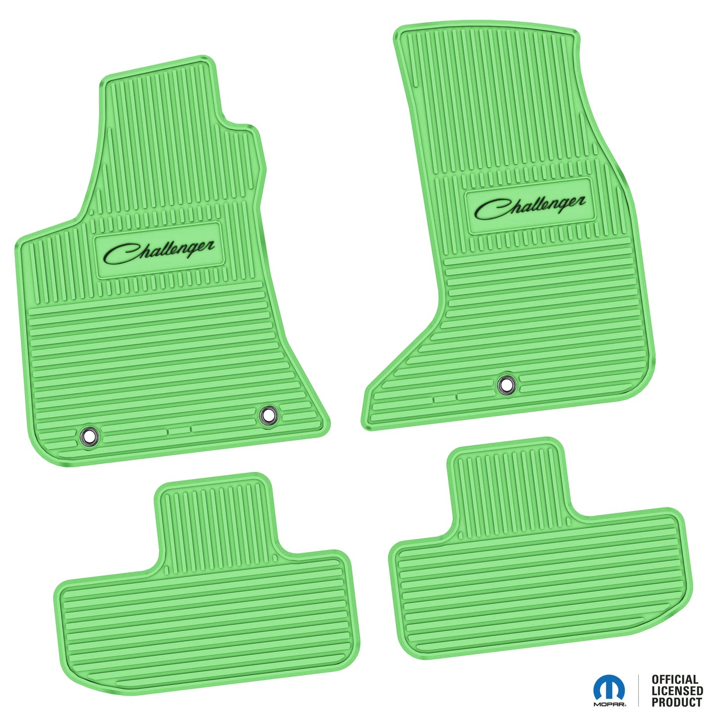 2017–2024 Dodge Challenger AWD Floor Mats (4-Piece) – Challenger Script Logo