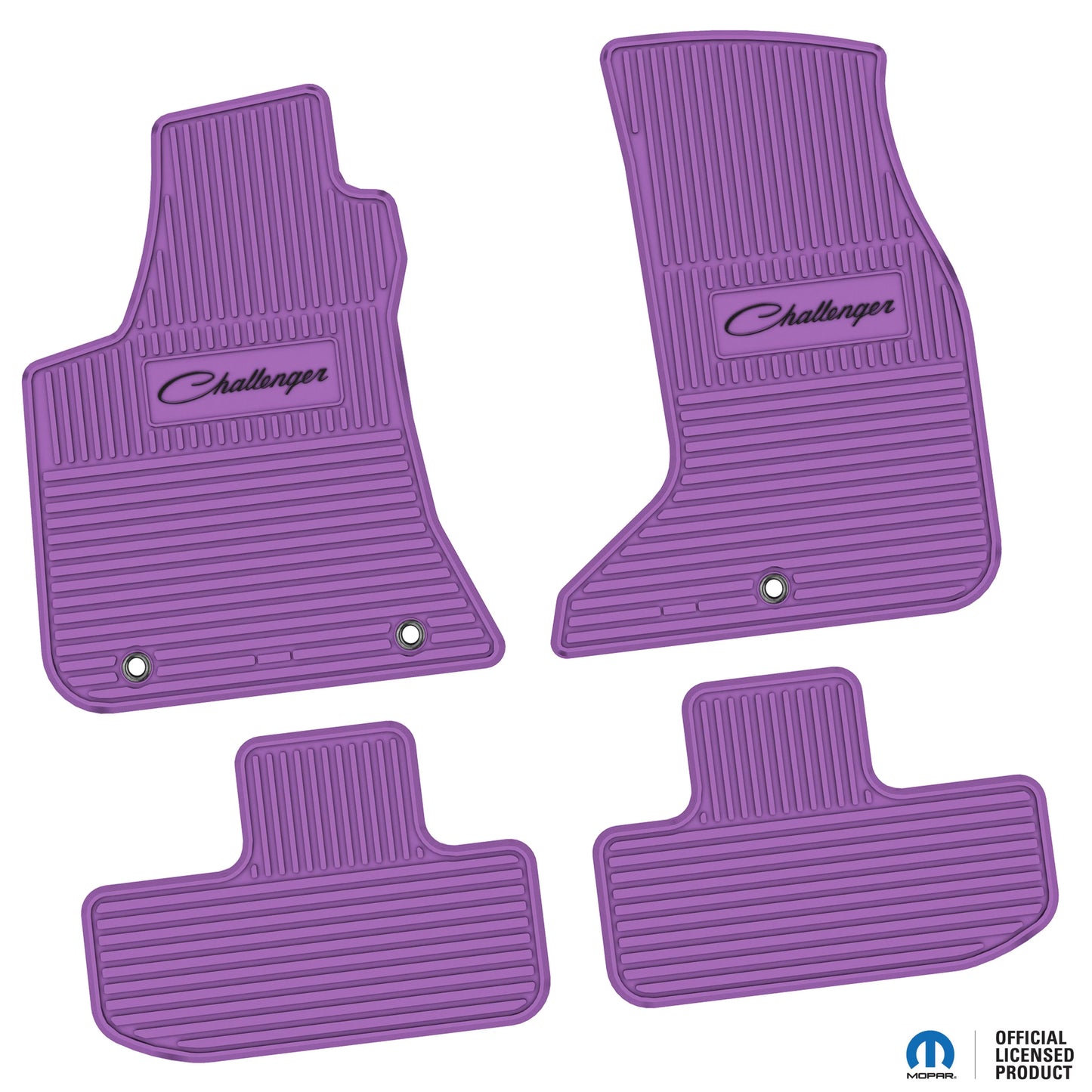 2017–2024 Dodge Challenger AWD Floor Mats (4-Piece) – Challenger Script Logo