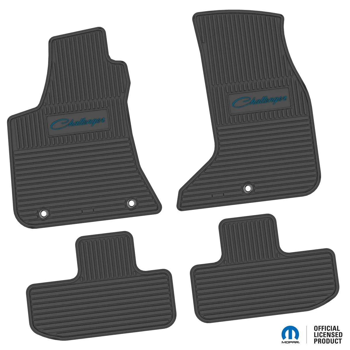 2017–2024 Dodge Challenger AWD Floor Mats (4-Piece) – Challenger Script Logo