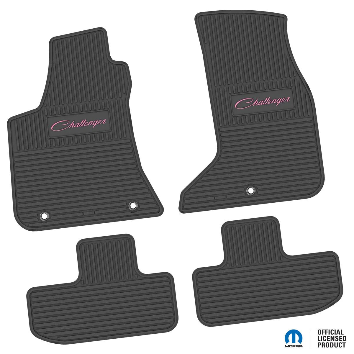 2017–2024 Dodge Challenger AWD Floor Mats (4-Piece) – Challenger Script Logo
