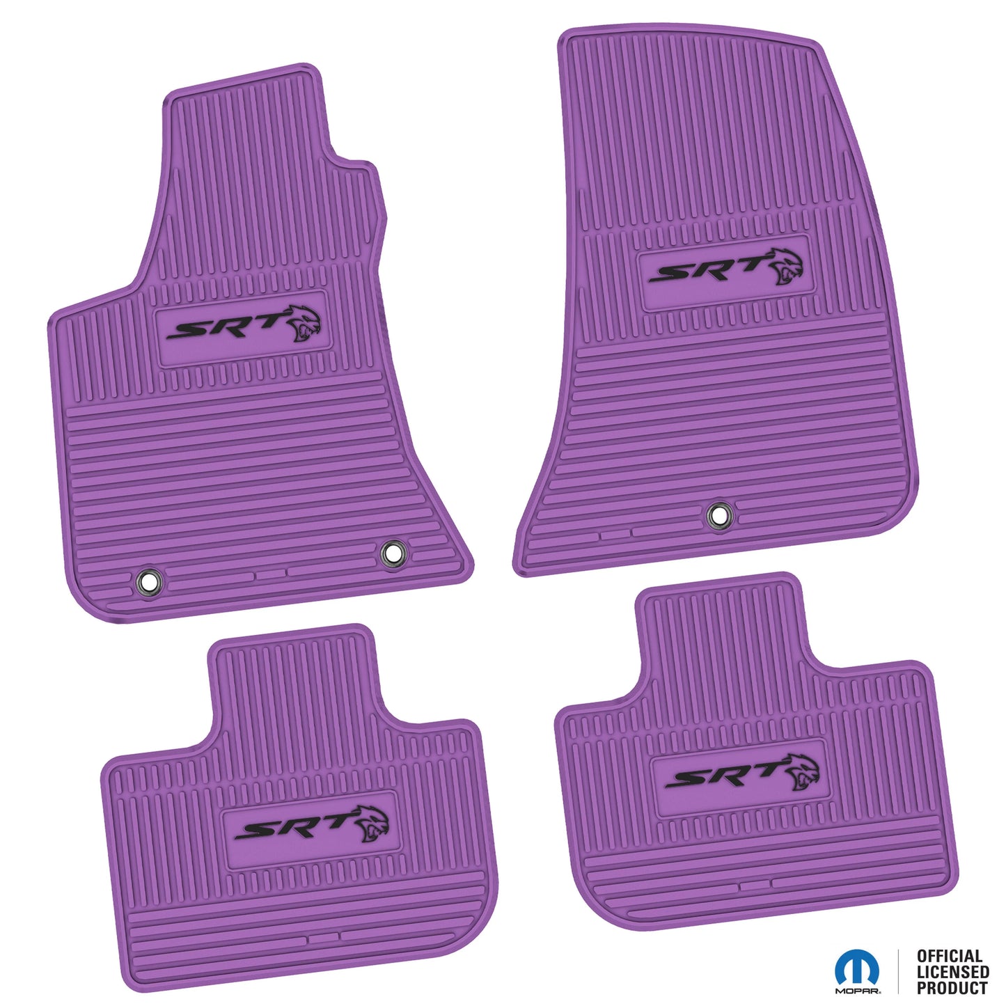 2011–2023 Dodge Charger RWD Custom Floor Mats (4-Piece) w/ SRT Hellcat Logo