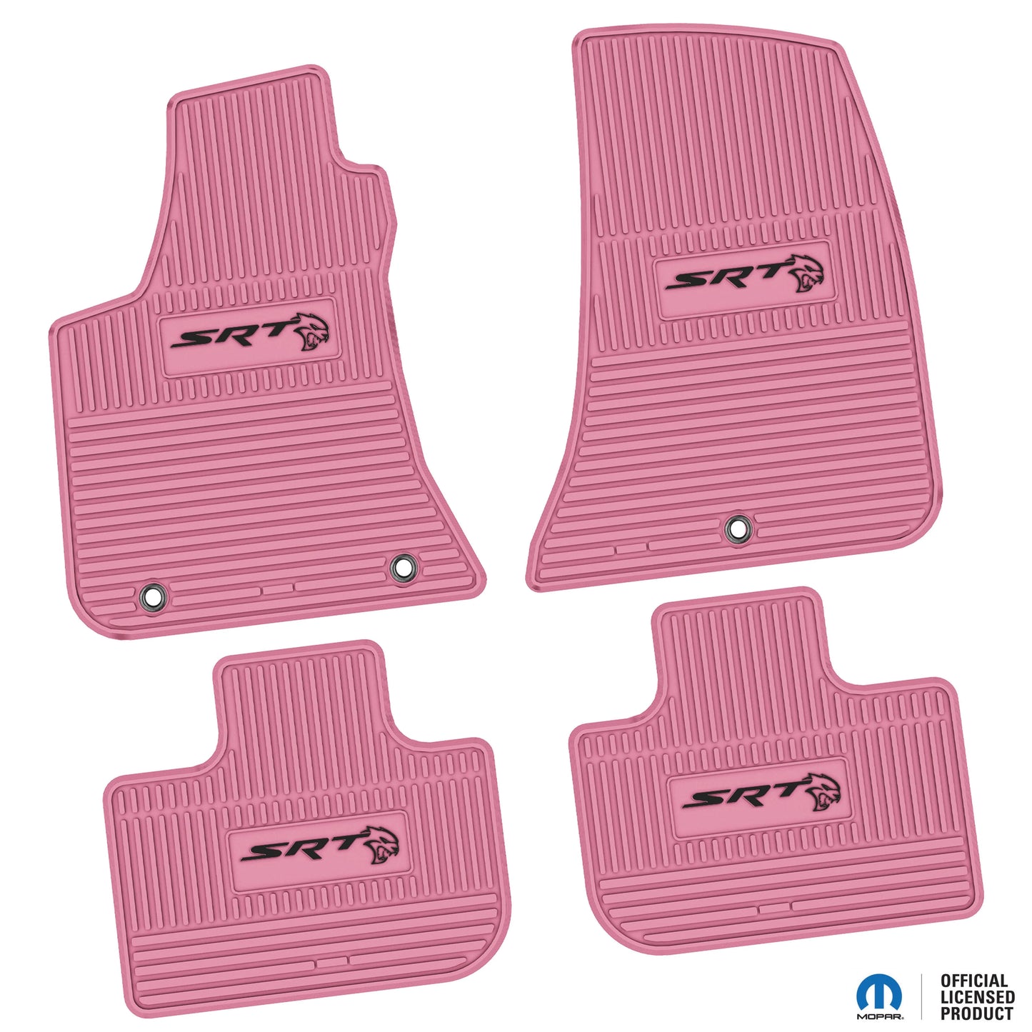 2011–2023 Dodge Charger RWD Custom Floor Mats (4-Piece) w/ SRT Hellcat Logo