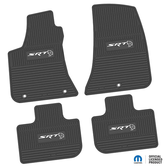2011–2023 Dodge Charger RWD Custom Floor Mats (4-Piece) w/ SRT Hellcat Logo