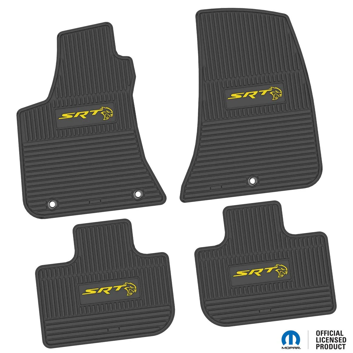 2011–2023 Dodge Charger RWD Custom Floor Mats (4-Piece) w/ SRT Hellcat Logo