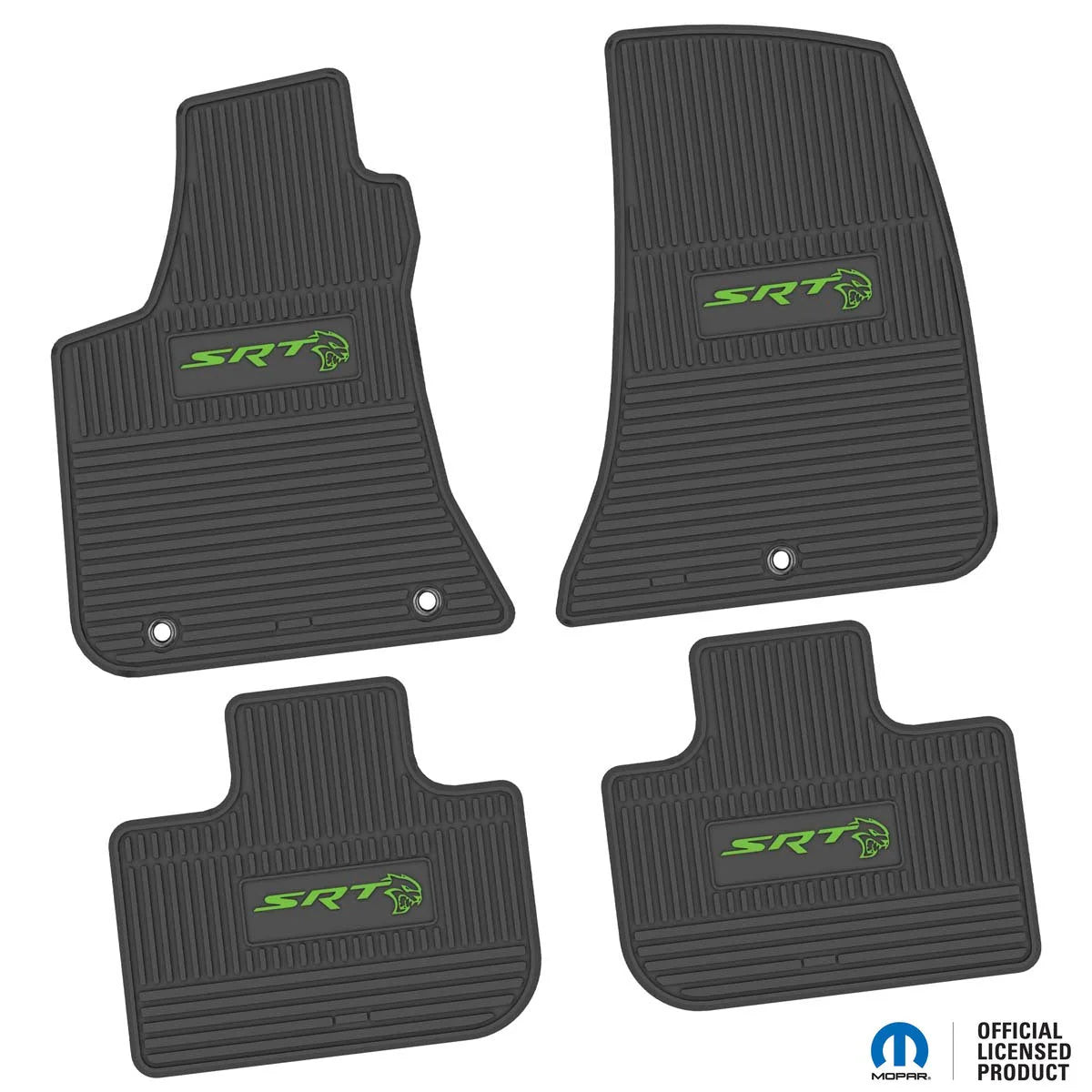 2011–2023 Dodge Charger RWD Custom Floor Mats (4-Piece) w/ SRT Hellcat Logo