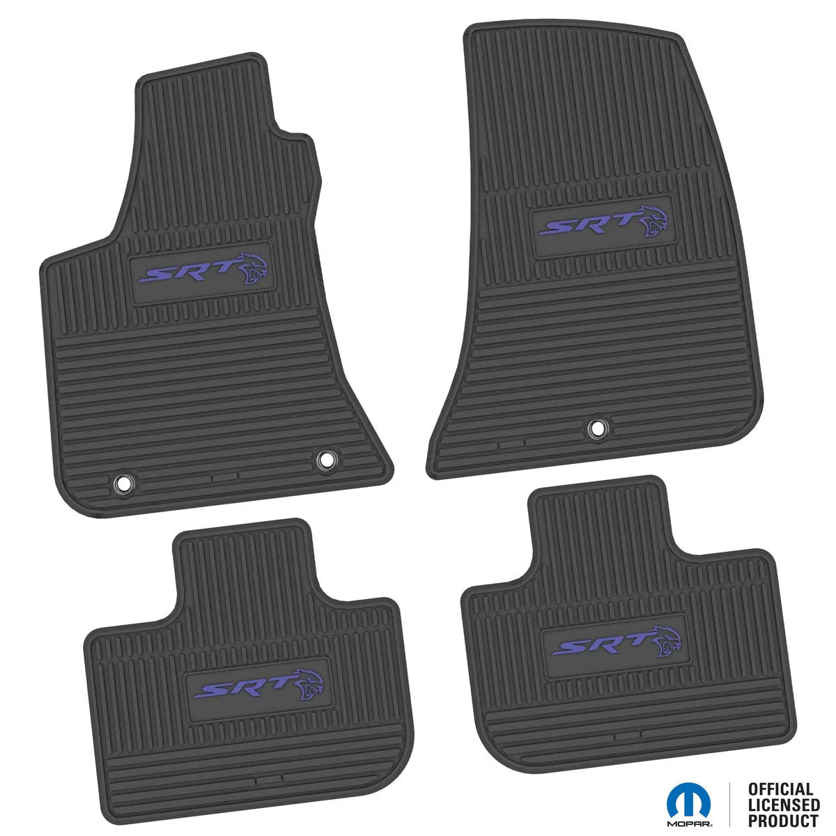 2011–2023 Dodge Charger RWD Custom Floor Mats (4-Piece) w/ SRT Hellcat Logo