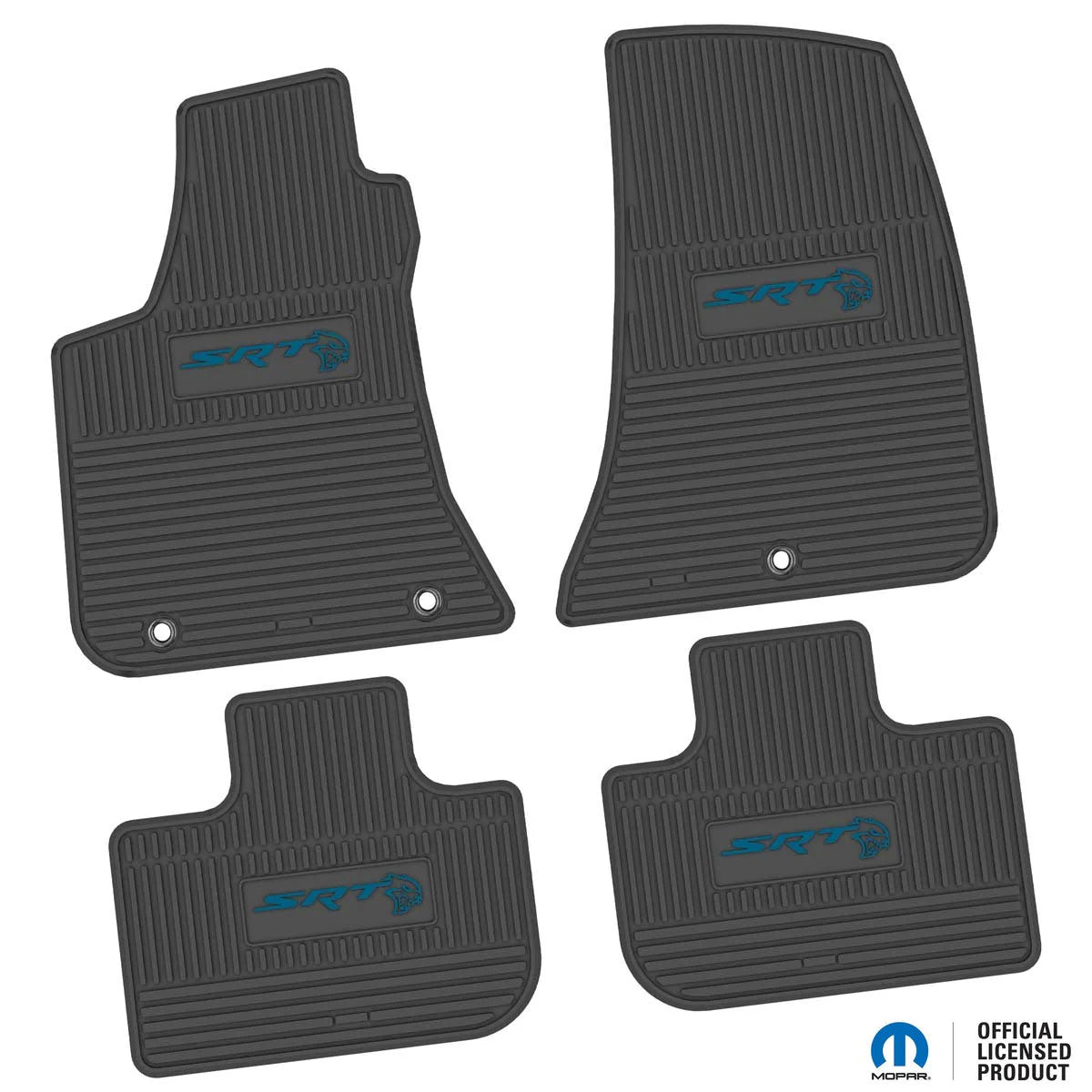 2011–2023 Dodge Charger RWD Custom Floor Mats (4-Piece) w/ SRT Hellcat Logo
