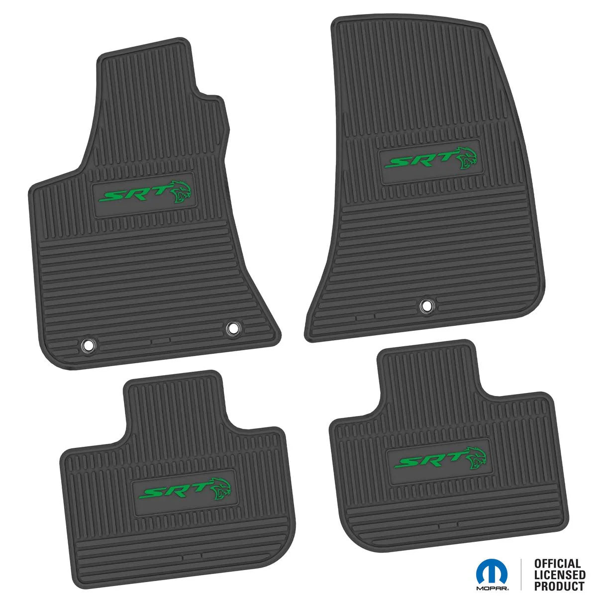 2011–2023 Dodge Charger RWD Custom Floor Mats (4-Piece) w/ SRT Hellcat Logo