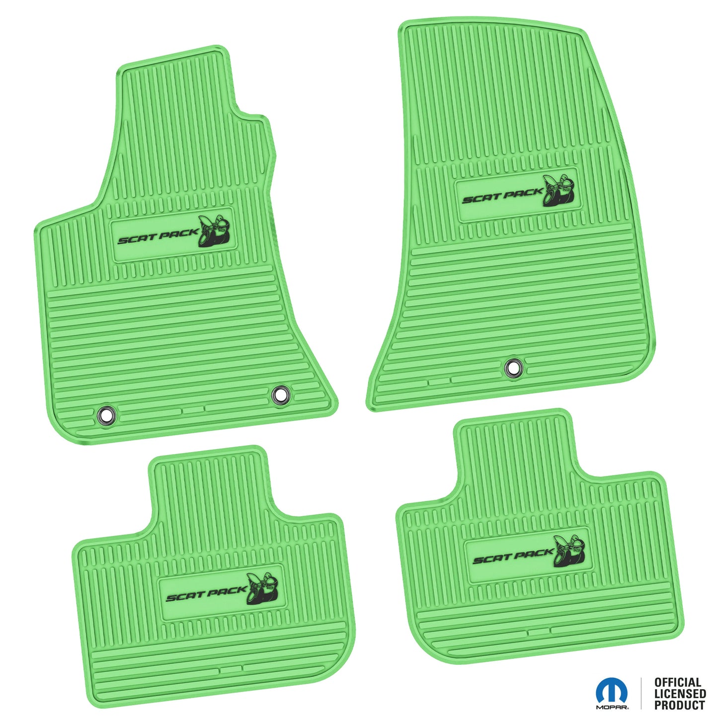 2011–2023 Dodge Charger RWD Floor Mats (4-Piece) – Scat Pack Logo
