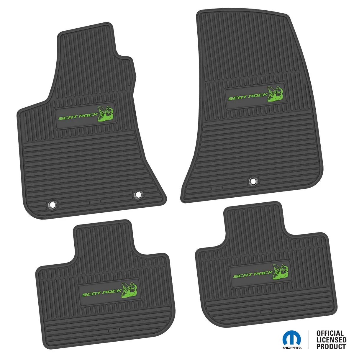 2011–2023 Dodge Charger RWD Floor Mats (4-Piece) – Scat Pack Logo