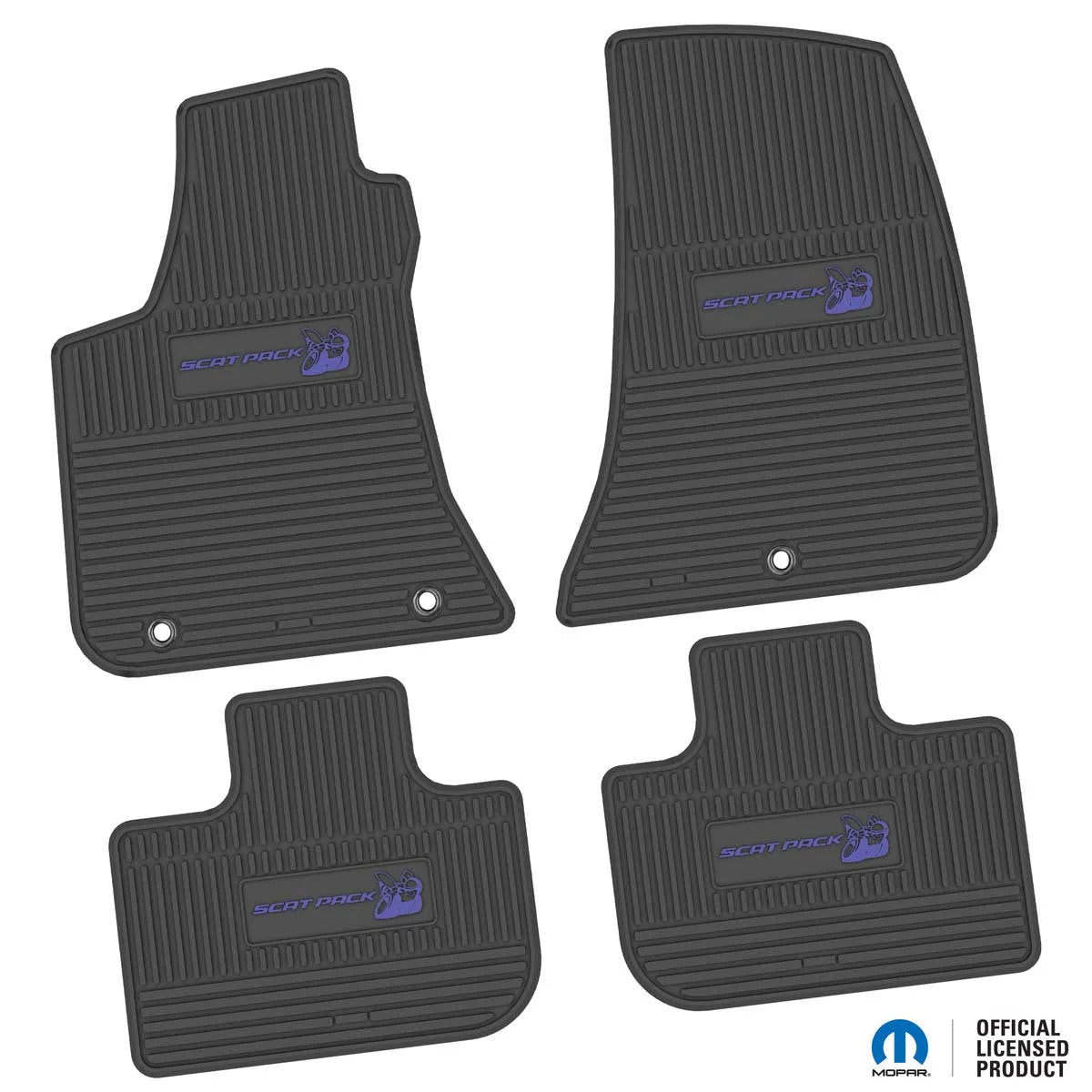 2011–2023 Dodge Charger RWD Floor Mats (4-Piece) – Scat Pack Logo