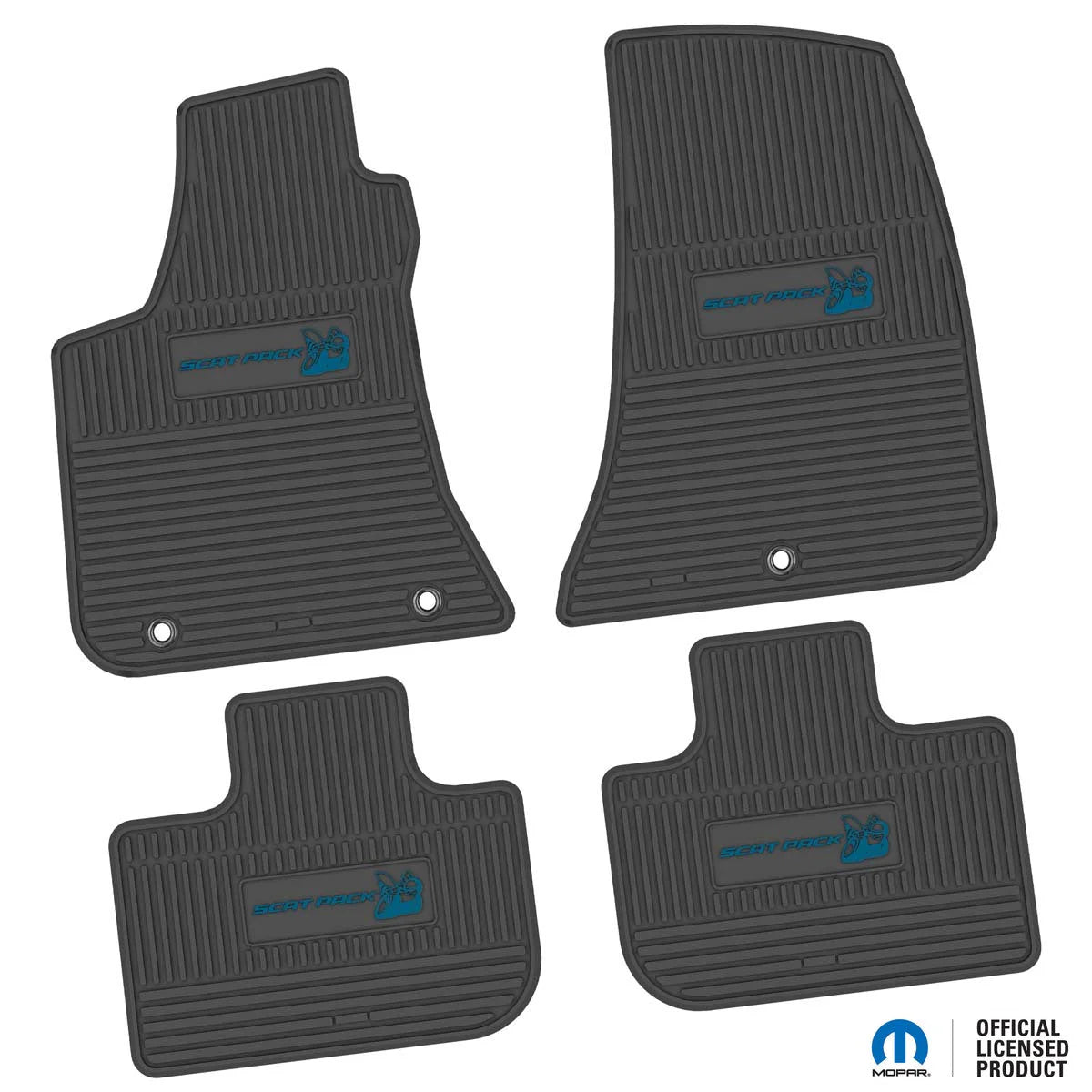 2011–2023 Dodge Charger RWD Floor Mats (4-Piece) – Scat Pack Logo