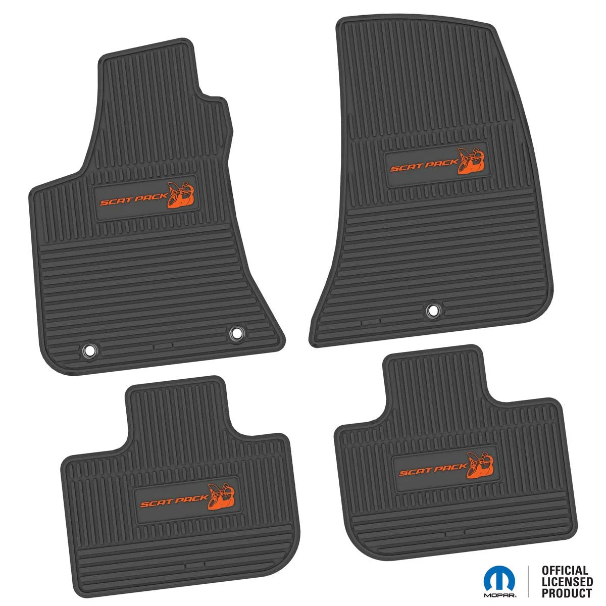 2011–2023 Dodge Charger RWD Floor Mats (4-Piece) – Scat Pack Logo