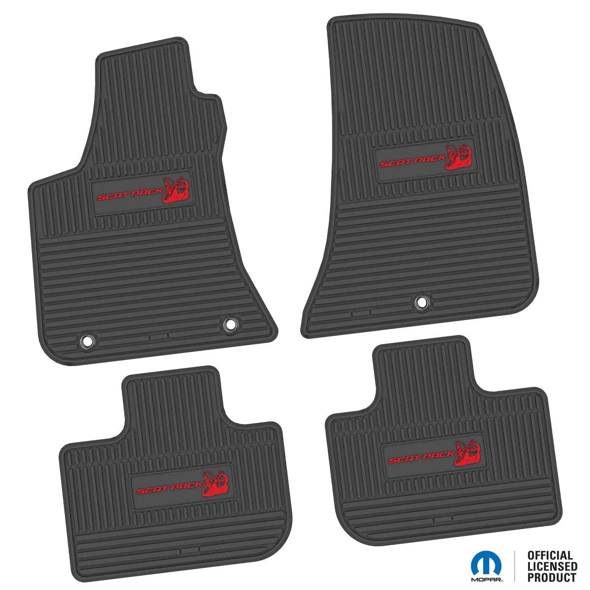2011–2023 Dodge Charger RWD Floor Mats (4-Piece) – Scat Pack Logo