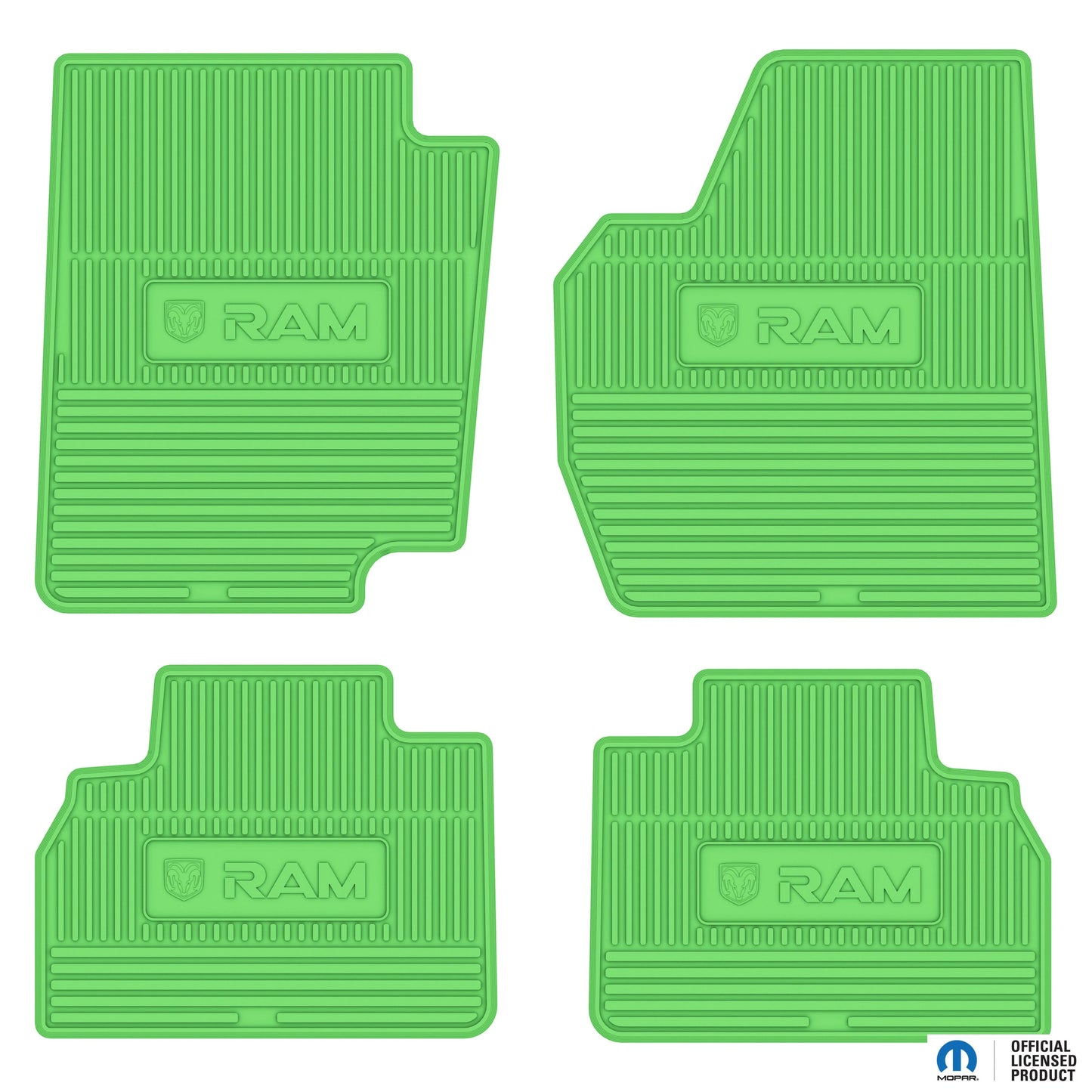 98-01 RAM 1500 & 98-02 RAM 2500/3500 Quad Cab Floor Mats (4pc) w/ RAM Logo
