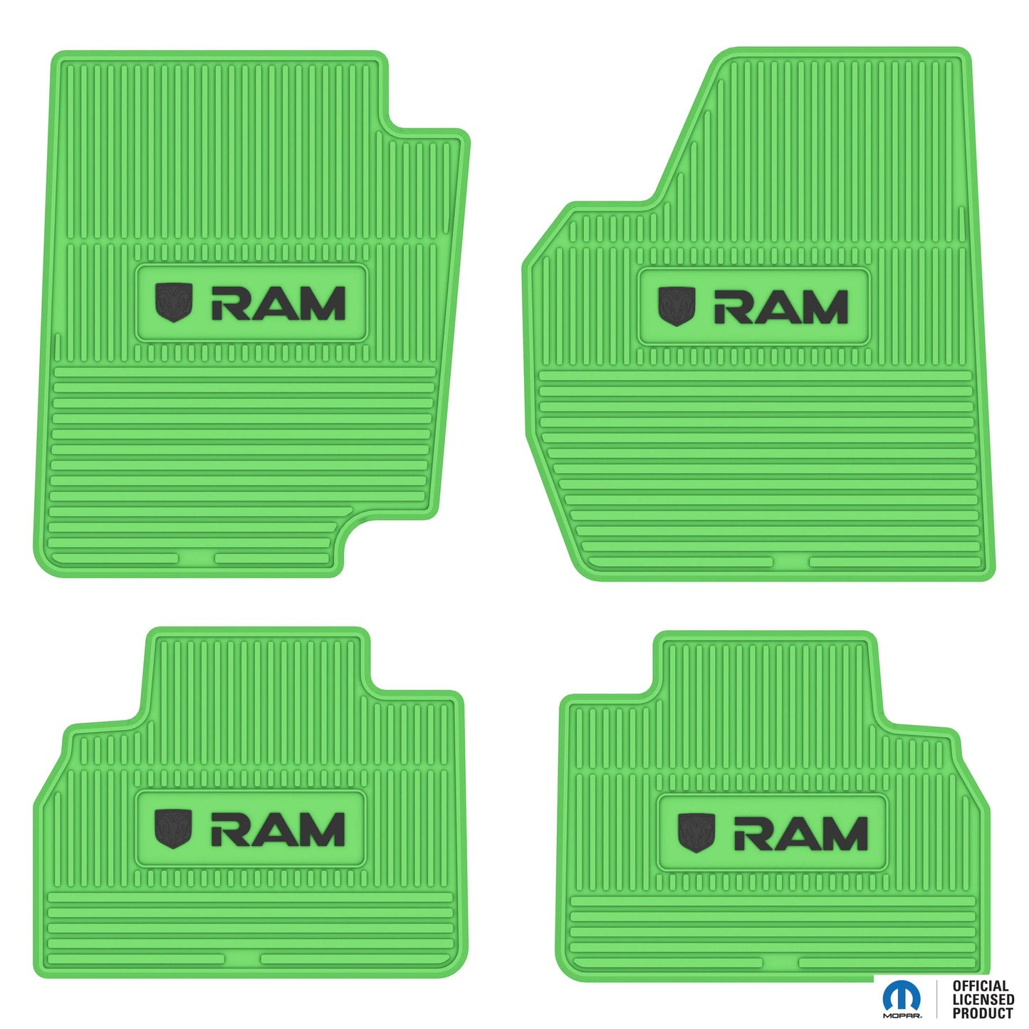 98-01 RAM 1500 & 98-02 RAM 2500/3500 Quad Cab Floor Mats (4pc) w/ RAM Logo