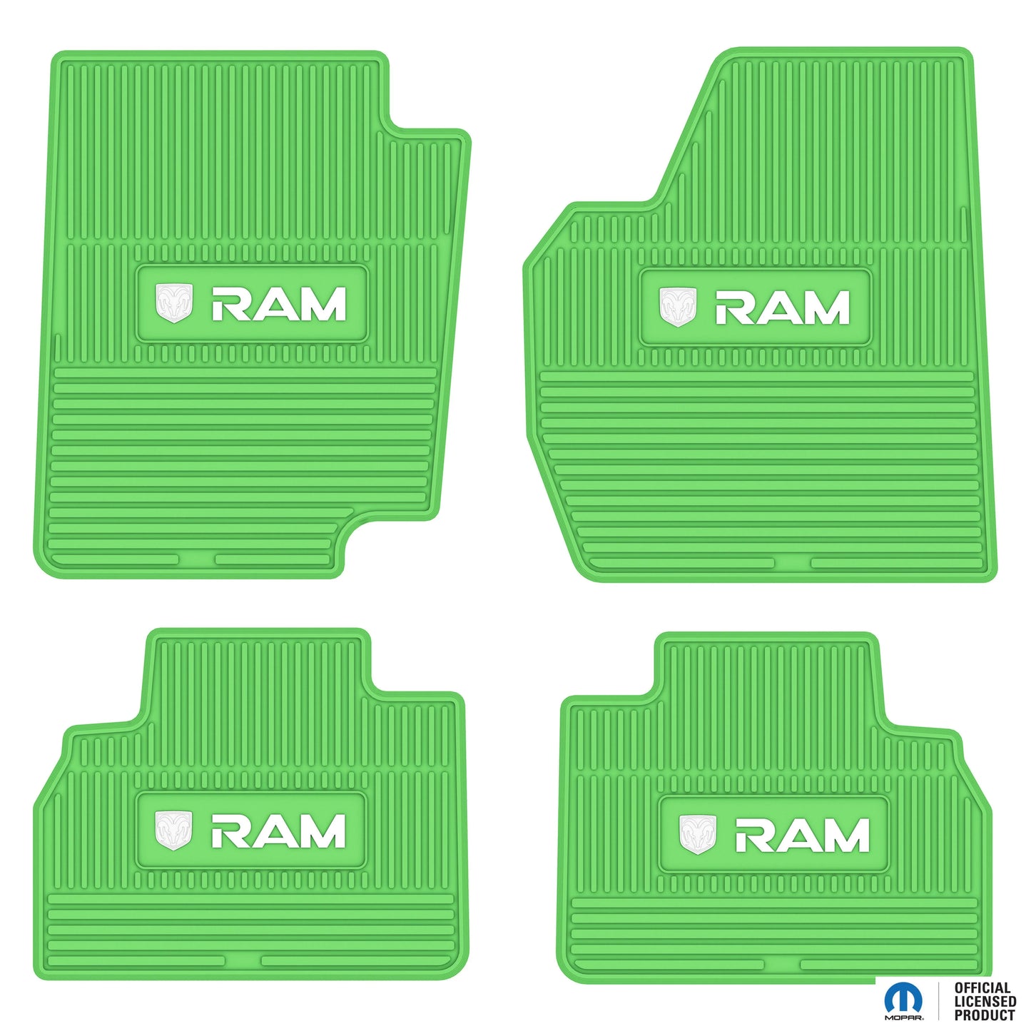 98-01 RAM 1500 & 98-02 RAM 2500/3500 Quad Cab Floor Mats (4pc) w/ RAM Logo