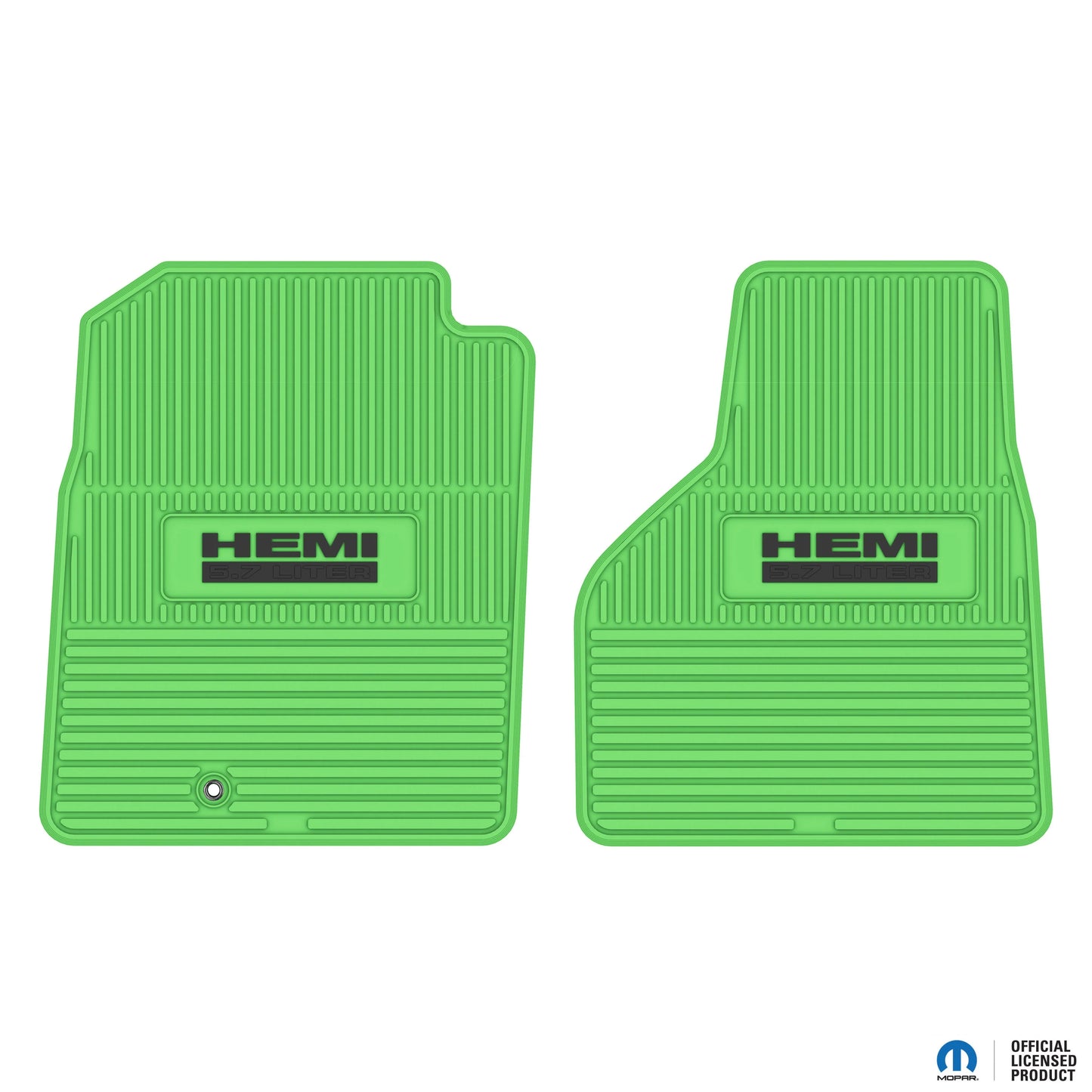 2002–2008 Ram 1500 / 2003–2009 Ram 2500 & 3500 Regular Cab Custom Floor Mats (2-Piece) w/ HEMI 5.7L Logo