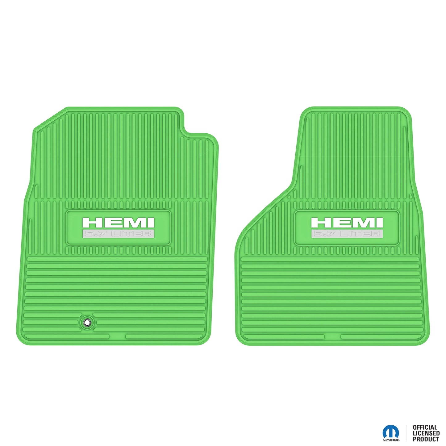2002–2008 Ram 1500 / 2003–2009 Ram 2500 & 3500 Regular Cab Custom Floor Mats (2-Piece) w/ HEMI 5.7L Logo