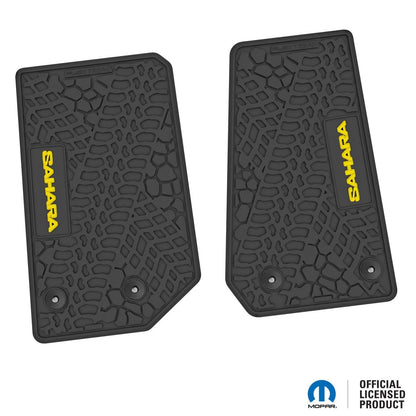 14-18 Jeep Wrangler JK 2Dr Floor Mats (2pc) w/ Sahara Logo