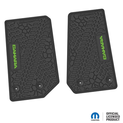 14-18 Jeep Wrangler JK 2Dr Floor Mats (2pc) w/ Sahara Logo