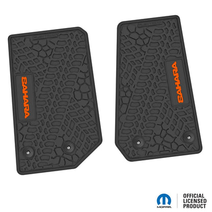 14-18 Jeep Wrangler JK 2Dr Floor Mats (2pc) w/ Sahara Logo